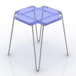 Stool Chair Plastic Top 3d model