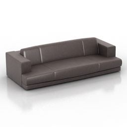 Brown Leather Sofa Lucky 3d model