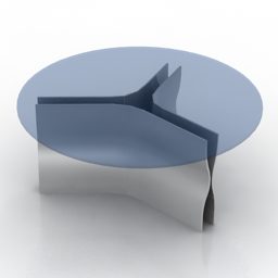 Table ronde en verre Acerbis modèle 3D