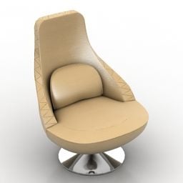 صندلی راحتی چرمی مدل سه بعدی