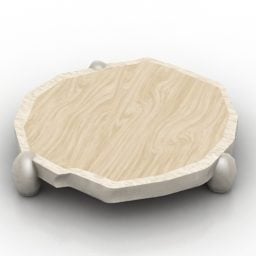 Modello 3d della tabella dei tronchi degli alberi