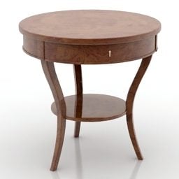 Starožitný noční stolek Dřevěný 3D model