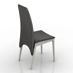 Chaise de restaurant en tissu gris modèle 3D