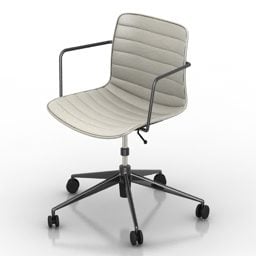 كرسي بذراعين للموظفين طراز المكتب ثلاثي الأبعاد