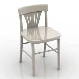 Grey Wood Chair 3d model