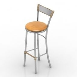 Bar Chair Top Wooden 3d model