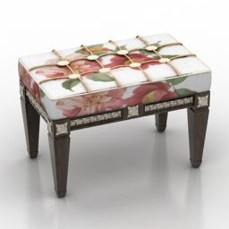 3д модель текстильного сиденья с цветочным принтом