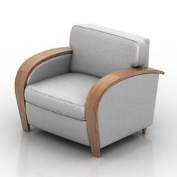 أريكة كرسي بذراعين كرسي رمادي نموذج ثلاثي الأبعاد
