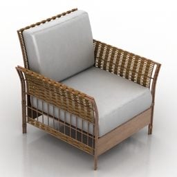 قاب چوبی صندلی راحتی مدل سه بعدی