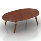 Elegant Oval Wood Table