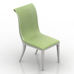 Krzesło dębowe z zakrzywionym oparciem Model 3D