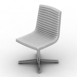 Chaise de salon sans accoudoirs de couleur grise modèle 3D