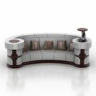 Antique Sofa Curved Shaped