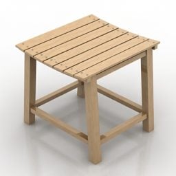 Model 3D drewnianego siedzenia