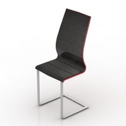 3д модель офисного стула S-образной формы