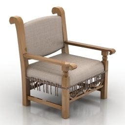 木扶手椅3d模型