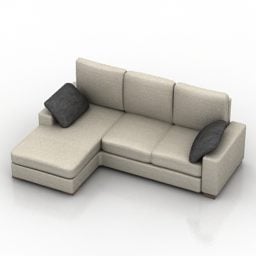 Τρισδιάστατο μοντέλο τμηματικού καναπέ Ludres