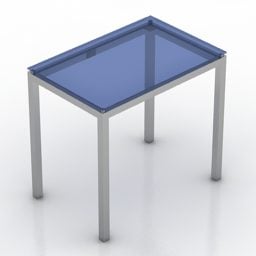 Einfaches kleines Glastisch-3D-Modell