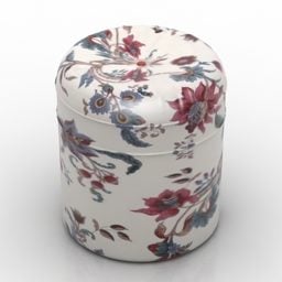 Modello 3d semplice vaso di fiori