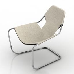 现代扶手椅钢架3d模型