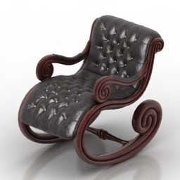 3д модель классического кресла-качалки
