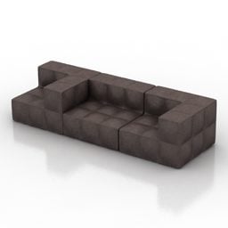 Sofá moderno con forma de Lego modelo 3d