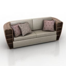 Sofá de tela moderno modelo 3d