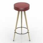 Bar Chair Red Pad Top