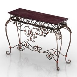 Classic Iron Console Table 3d model