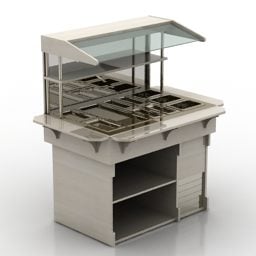 Showcase Table Restaurant 3d-modell
