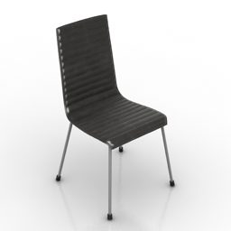 Szare krzesło kawowe Model 3D