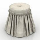 Vintage Seat With Cloth Decoration