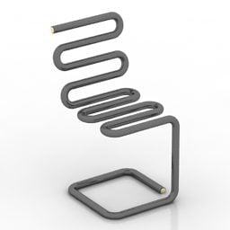 3d модель сучасного крісла у формі лінії