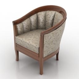 Armchair Brown Classic Style 3d model