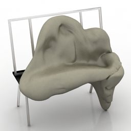 Canapé avec structure en fer Charlotte modèle 3D