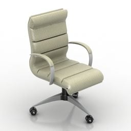 Office Common Wheel Armchair 3d model