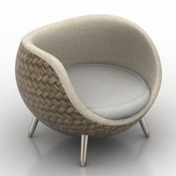 Armchair Round Shaped 3d model