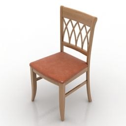 كرسي خشب أورفي نموذج ثلاثي الأبعاد