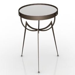 Round Metal Table Modernism 3d model
