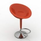 Современный барный стул красного цвета
