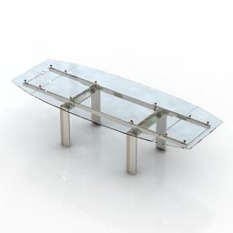 Szklany stół Montecarlo Model 3D