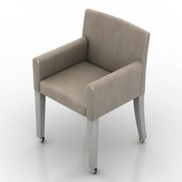 Prosty fotel restauracyjny Model 3D