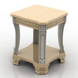 قفسه میز چوبی مدل سه بعدی