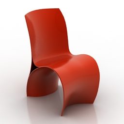كرسي بلاستيك الحداثة نموذج 3D