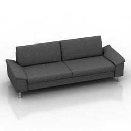 Sofá moderno negro Boconcept modelo 3d