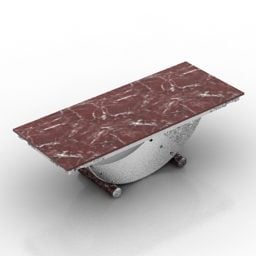 Table basse plateau rouge modèle 3D