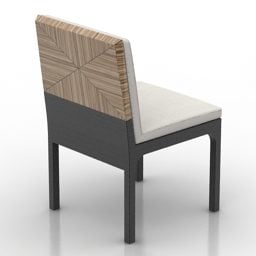 نموذج كرسي مطعم بتصميم بسيط ثلاثي الأبعاد