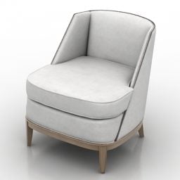 Elegancki szary fotel rozkładany Model 3D