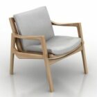 Wood Armchair Modern Style