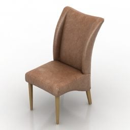 Skórzane krzesło restauracyjne Model 3D